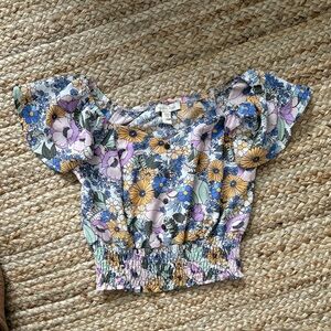 Monteau Multicolor Floral Blouse